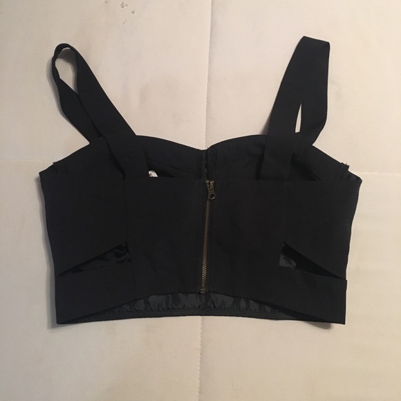 Navy blue bralette top. - Picture 2 of 6